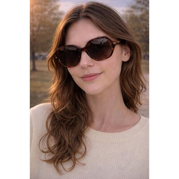 Bausch & Lomb Britt Hexagon Sunglasses FRAMES ONLY READ DESC Tortoise Shell main image 7